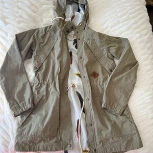 Burton Green and White Graphic Rain Jacket